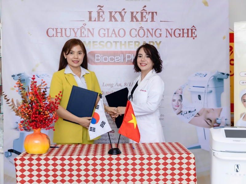 spa sac viet ky ket chuyen giao doc quyen cong nghe  mesotherapy   biocell plus